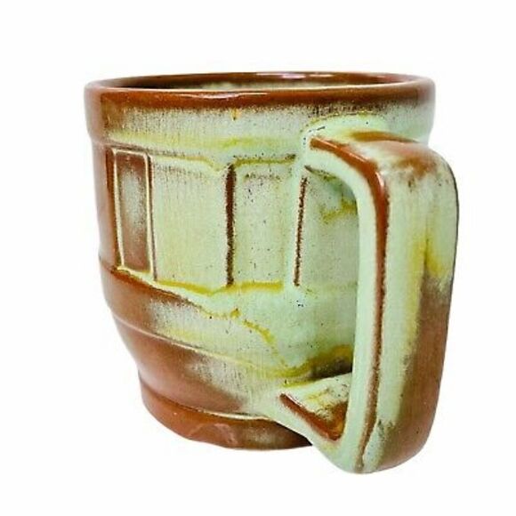 Frankoma Pottery 94M Wagon Wheel Coffee Mug Prairie Green Vi… - Picture 5 of 9
